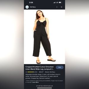 LINEN BLEND WIDE LEG JUMPSUIT